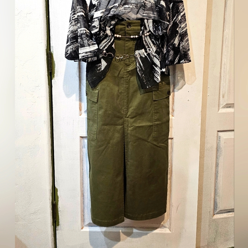 NWT JASON WU MIDI CARGO SKIRT